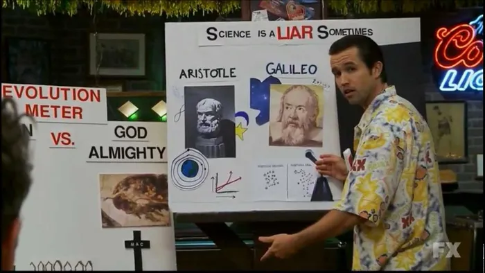 Mac explaining things in 'Reynolds vs. Reynolds: The Cereal Defense' of 'It's Always Sunny in Philadelphia'